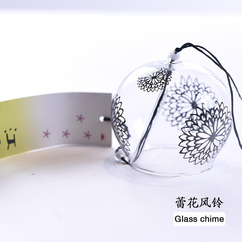 Estilo japonés lindo viento carillones al por mayor hecho a mano vidrio pintado adornos regalo creativo Qixi regalo para niñas y amigos