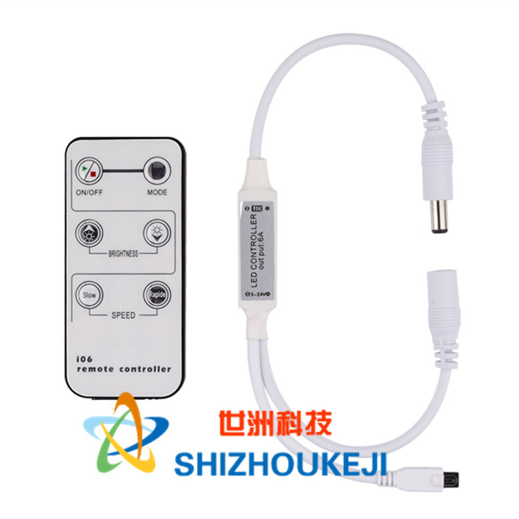 IR6 Key Controller InfrAred 6-key Single Color LED Light BAr Remote Control Dimmer DC5-24V 6A IR6 Key Controller InfrAred 6-key Single Color LED Light BAr Remote Control Dimmer DC5-24V 6A