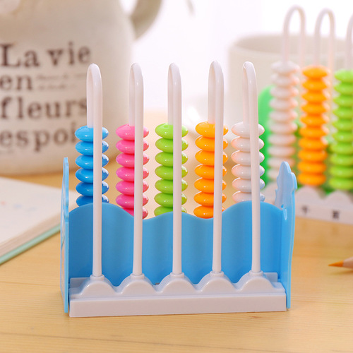 Five-digit abacus, new candy-colored primary school student learning counter, children's educational abacus counter gift T