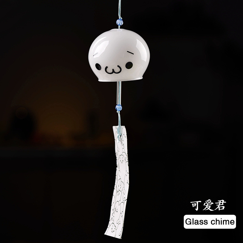 Estilo japonés lindo viento carillones al por mayor hecho a mano vidrio pintado adornos regalo creativo Qixi regalo para niñas y amigos