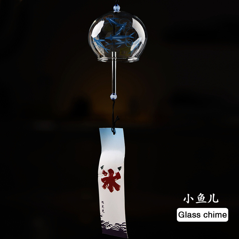 Estilo japonés lindo viento carillones al por mayor hecho a mano vidrio pintado adornos regalo creativo Qixi regalo para niñas y amigos