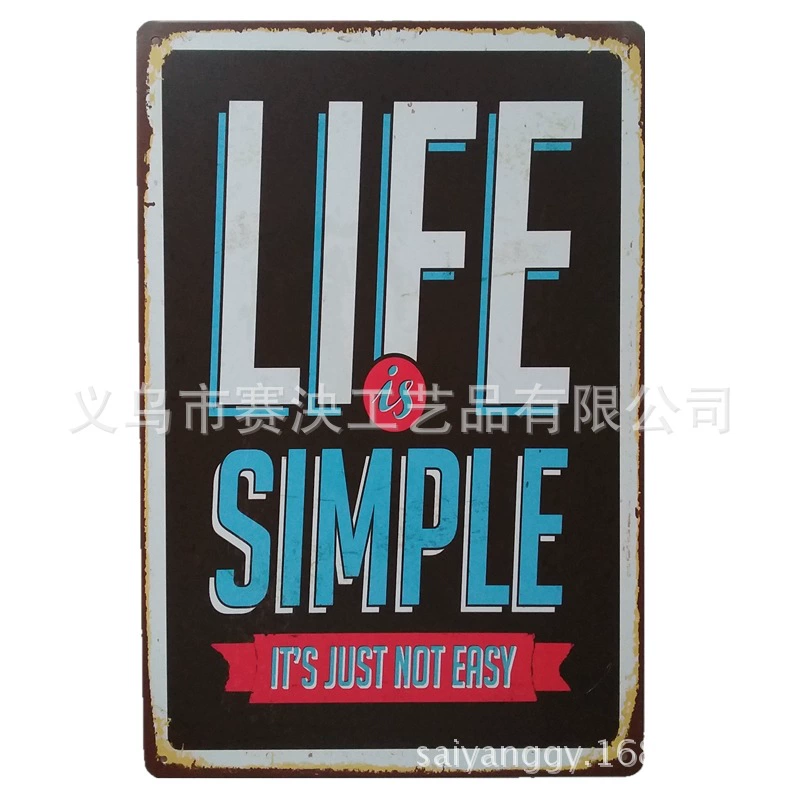 Декоративная настенная вывеска Retro Wall Decor Sign, 20×30 см в винтажном стиле для гостиной, варианты многоцветные