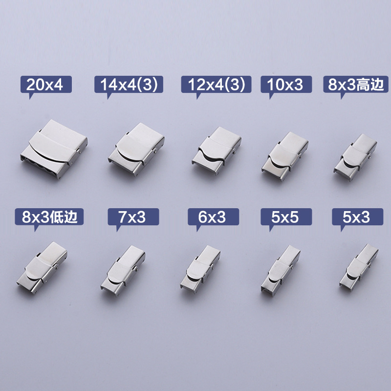 Multi-especificación titanio acero nueva hebilla aplicable cuero cuerda silicona pulsera accesorios especial Acero inoxidable joyería hebilla par hebilla al por mayor