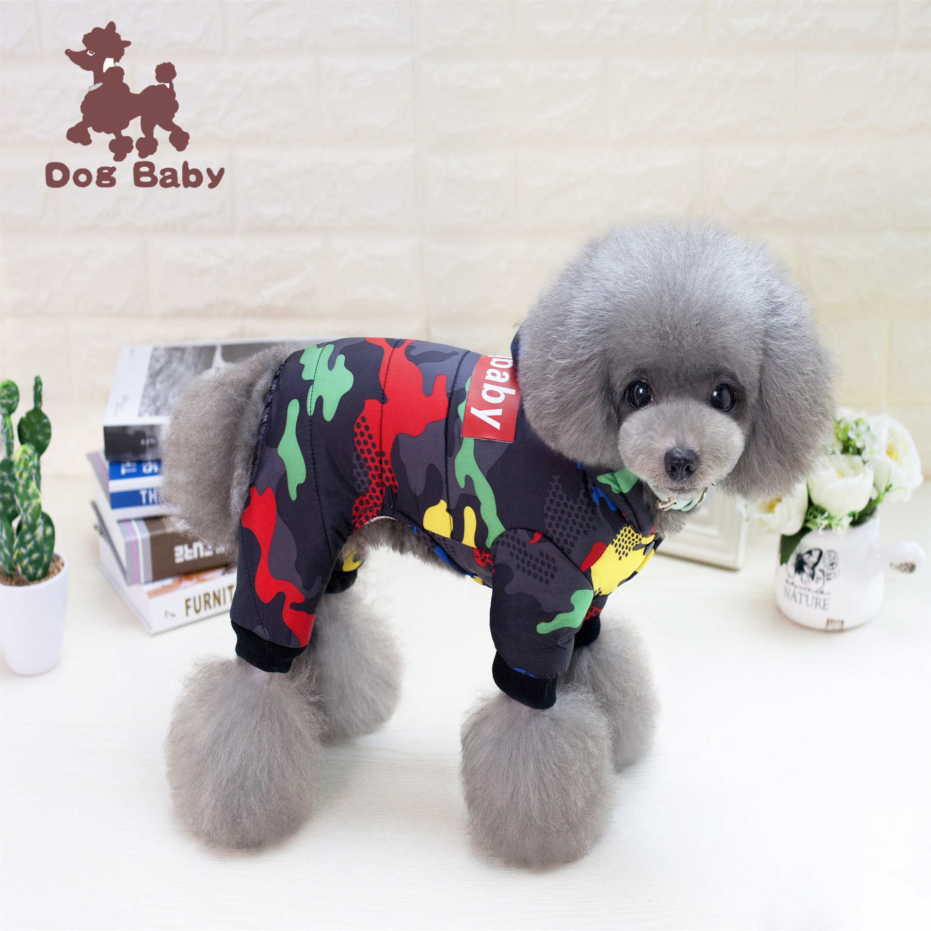 Ropa para mascotas ropa para mascotas de cuatro patas de algodón acolchado ropa para cachorros ropa para mascotas Otoño e Invierno camuflaje de cuatro patas de algodón acolchado ropa al por mayor