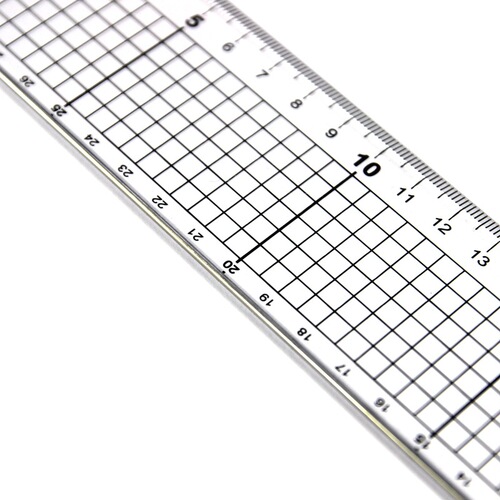 Taiwan JY20CM 30cm cutting ruler anti-cut ruler fixed ruler patchwork ruler 2in1