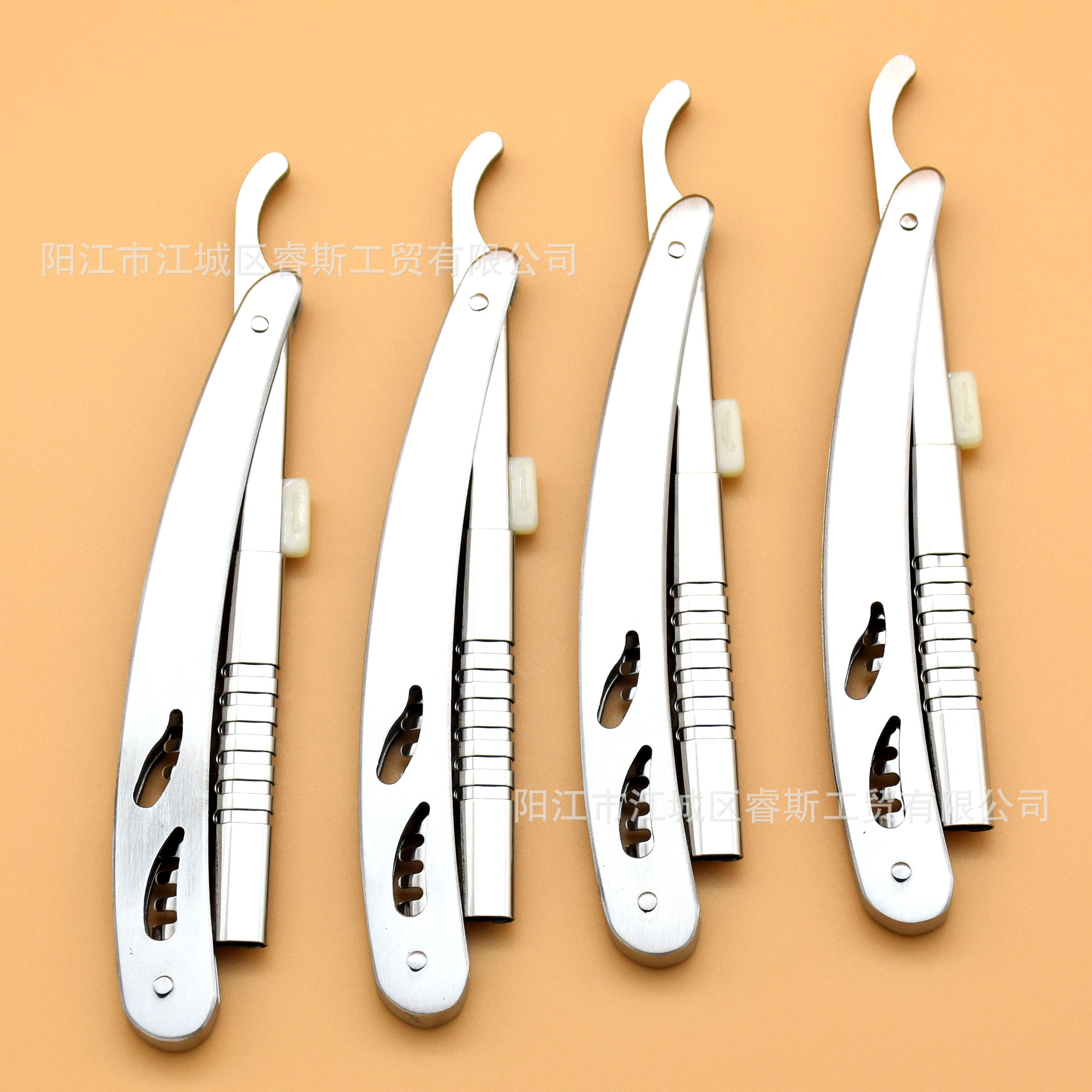 理发店专用不锈钢手动剃须刀 老式刮脸修面刀 男士复古刮胡刀