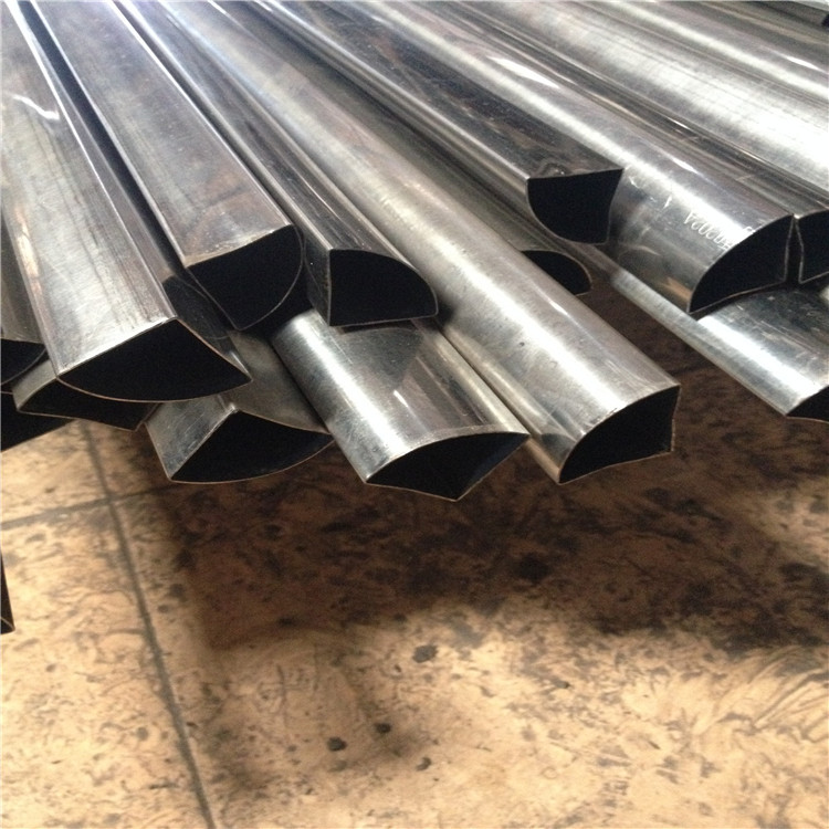 单双槽薄壁异形D型管  滚压光亮扇形 方矩管不锈钢