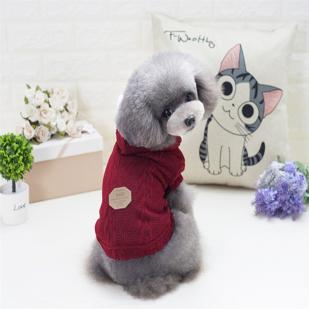 Ropa para mascotas ropa para perros ropa para mascotas Otoño e Invierno peluche perro pequeño de lana de tres colores de dos patas de algodón acolchado ropa al por mayor