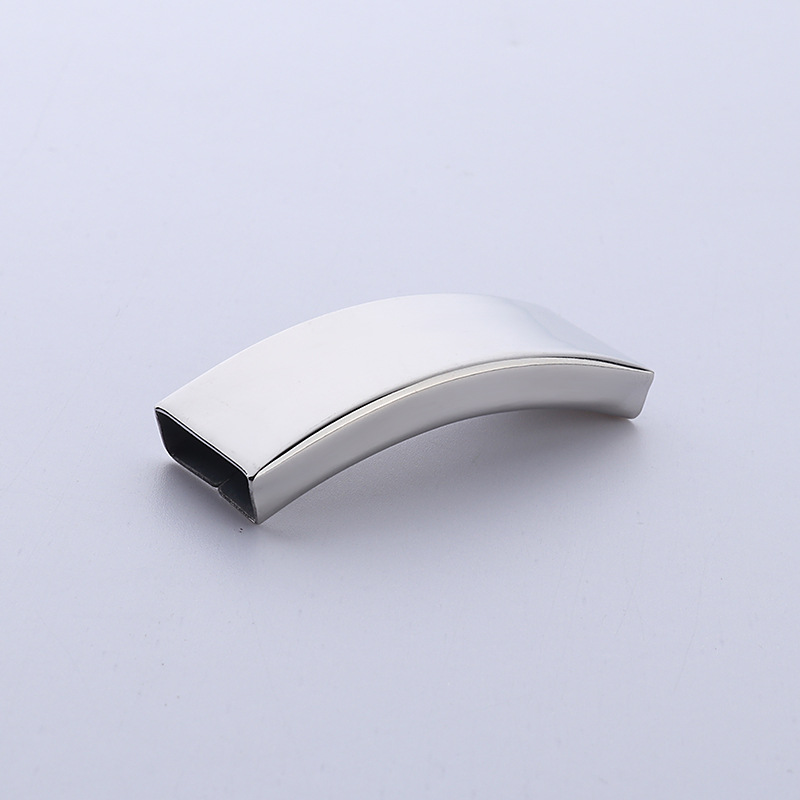 Funda de múltiples especificaciones 10*3 doblada pulsera de acero de titanio cubierta de acero inoxidable especial accesorios de joyería al por mayor