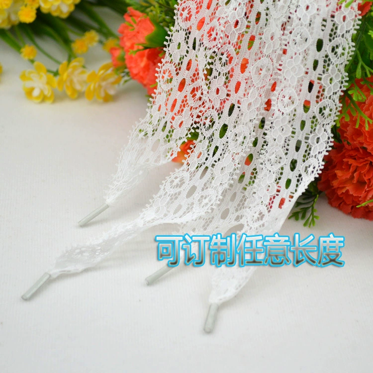 Высококачественный эластичные кружевные шнурки леди белый черный шнурки кожаные шнурки шнурки оптом