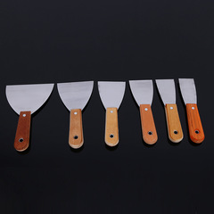 Iron plate scraper wooden clip clean surface putty knife rust-proof wooden handle stainless steel cleaning shovel putty knife wholesale