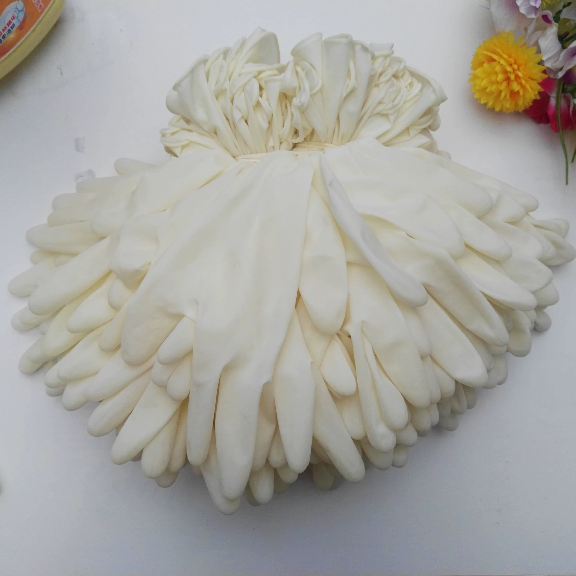 Высокое качество питания одноразовые левый и правый латексные перчатки охраны труда перчатки оптом