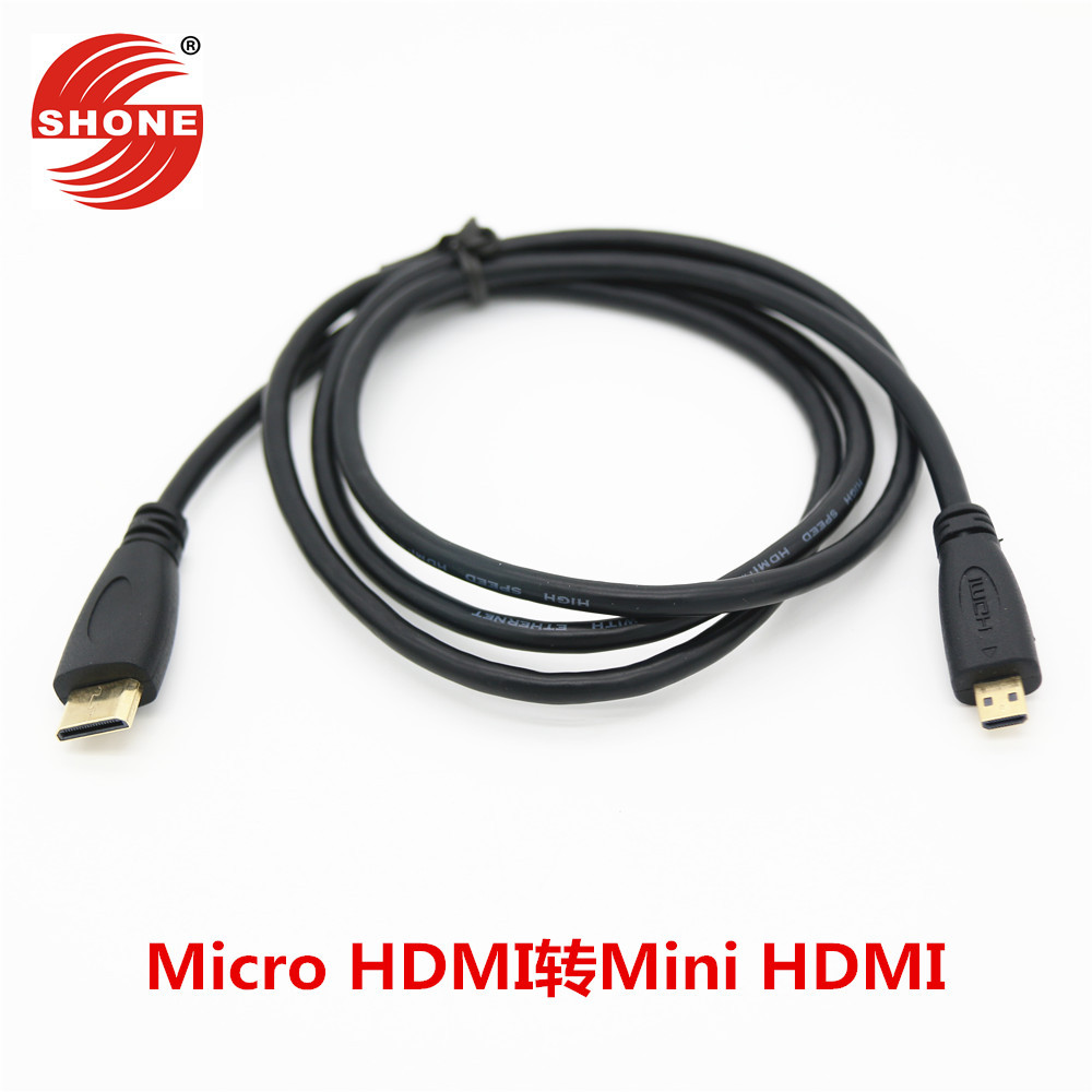 厂家批发 Mini HDMI转Micro HDMI高清转接线 平板电脑高清线纯铜