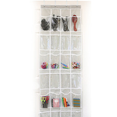 Transparent Door Behind Storage Hook Bag 24 Grid Non-woven 6-Layer Shoe Storage Bag PVC Storage Bag