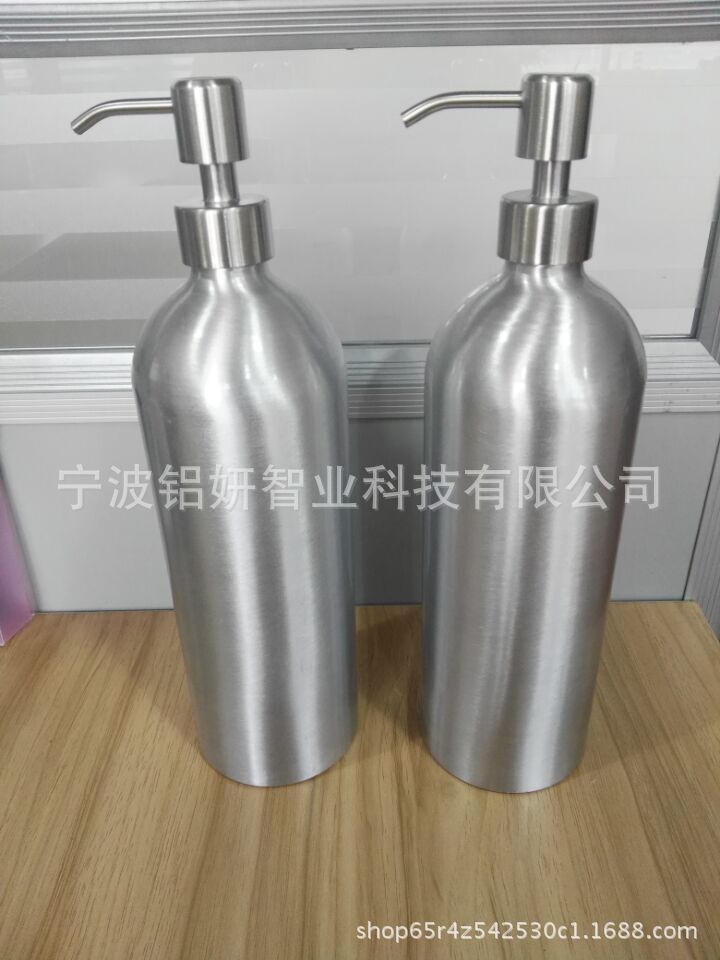 厂家1000ml洗发水沐浴露瓶 铝喷雾瓶子 乳液按压瓶螺口铝瓶