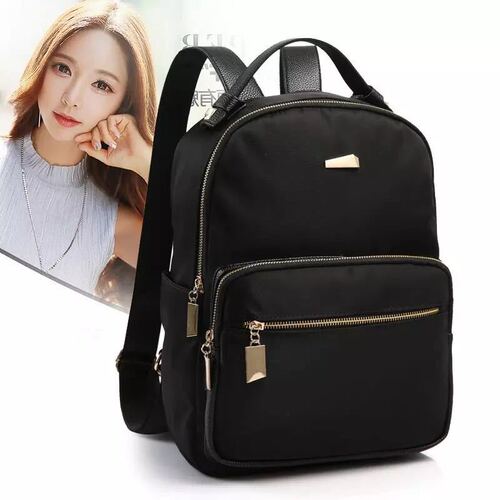 Women's  New Oxford Cloth Dual Shoulder Bag Waterproof Versatile School Bag Korean Style Leisure Backpack for High School Students