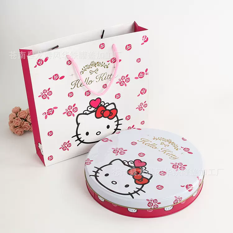 月饼马口铁喜糖盒 精美婚礼喜糖包装盒 曲奇饼干圆形喜糖铁盒