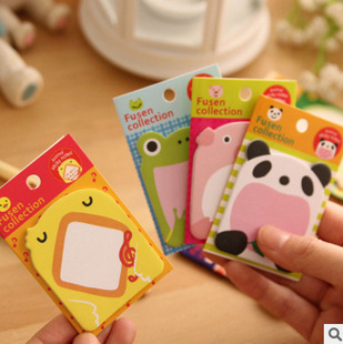 Stationery student note paper zoo animal park creative cartoon cute N times stickers note book sticky note