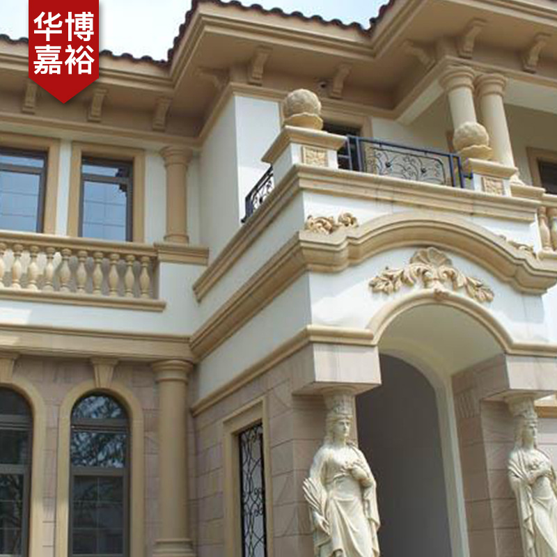 外墙水泥grc欧式构件 eps外墙装饰门窗檐口线条 罗马柱梁托花E18