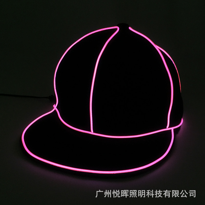 Fábrica nuevo borde plano el casquillo luminoso hombres y mujeres luminoso gorra de béisbol hiphop hip hop moda fluorescente hip hop sombrero