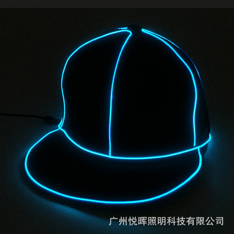 Fábrica nuevo borde plano el casquillo luminoso hombres y mujeres luminoso gorra de béisbol hiphop hip hop moda fluorescente hip hop sombrero