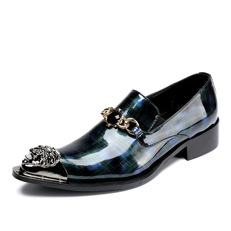 Модная модная британская деловая повседневная обувь без шнуровки с острым носком, Повседневная резная кожаная обувь для внешней торговли, кожаные туфли с низким верхом