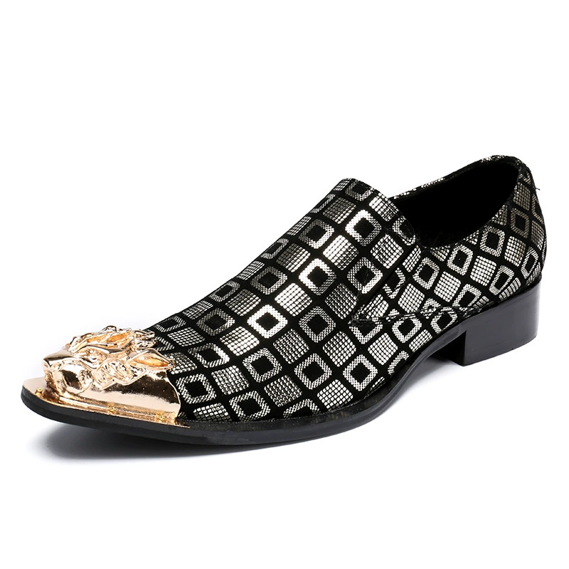 Мужская обувь для парикмахера European Station без шнуровки, повседневная кожаная обувь, модная индивидуальная модная обувь для ночного клуба, Гороховая обувь