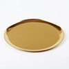 High -value stainless steel INS wind gold storage disk fruit round tea tray set meal dish section snack pallet