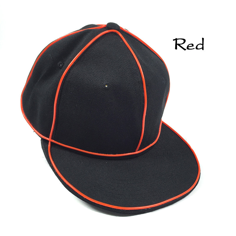Fábrica nuevo borde plano el casquillo luminoso hombres y mujeres luminoso gorra de béisbol hiphop hip hop moda fluorescente hip hop sombrero