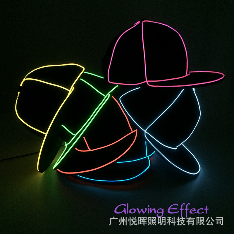 Fábrica nuevo borde plano el casquillo luminoso hombres y mujeres luminoso gorra de béisbol hiphop hip hop moda fluorescente hip hop sombrero