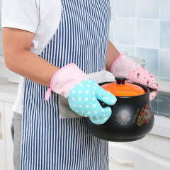 T Microwave Insulated Gloves Thickened High Temperature Resistant Glove Pad Kitchen Baking Heat Resistant Oven Gloves