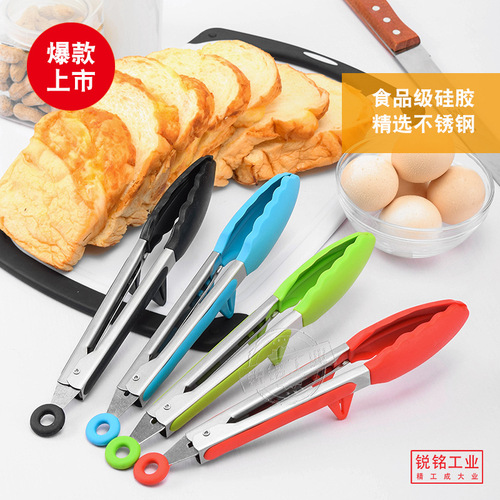 9 inch 12 inch 14 inch silicone belt holder food clip silicone non-slip food clip barbecue clip wholesale