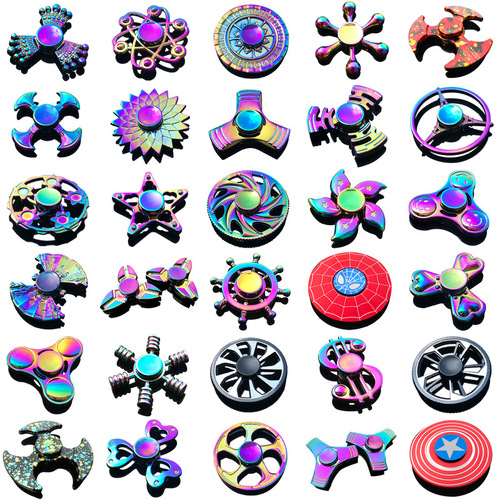 New Alloy Fingertip Spinner Stress Relief Toy Hand Spinner Factory Wholesale Street Vendor Toy