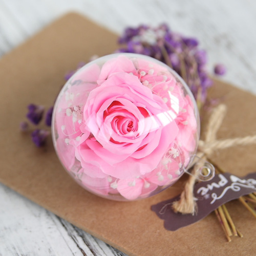 Preserved flower keychain car hanging, finished flower ball, bag hanging, Valentine's Day gift souvenir, diy accessories