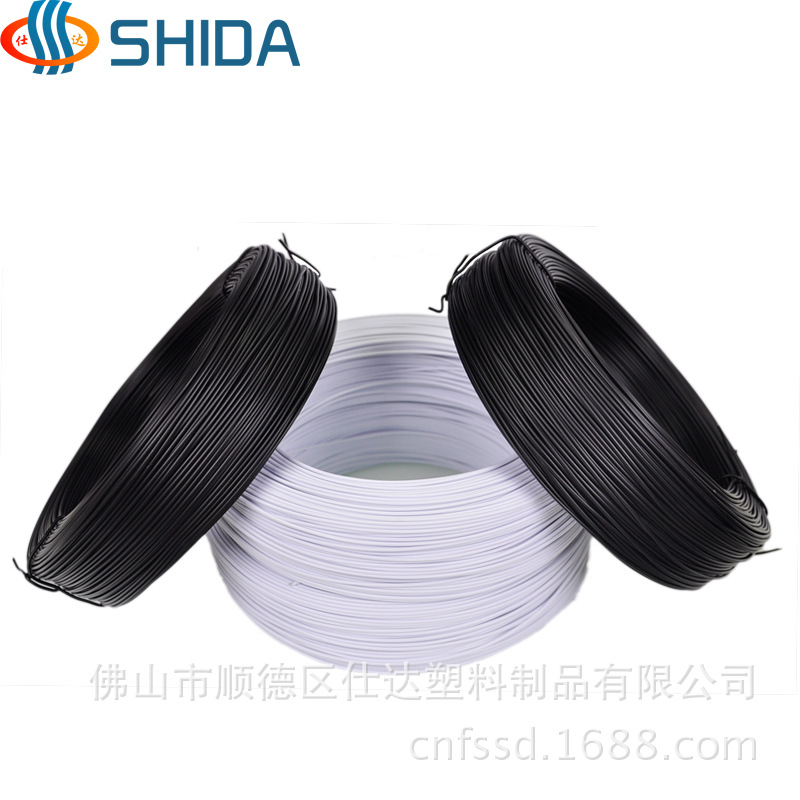 环保圆形铁芯扎丝扎线镀锌铁丝包塑pvc绑扎捆扎束线带0.55*1.3mm