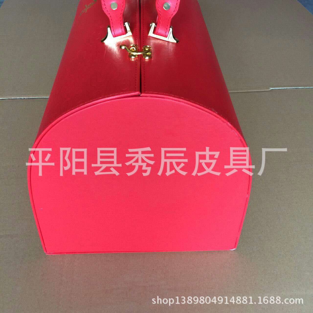 厂家生产/皮质礼品包装盒   皮质双瓶红酒盒