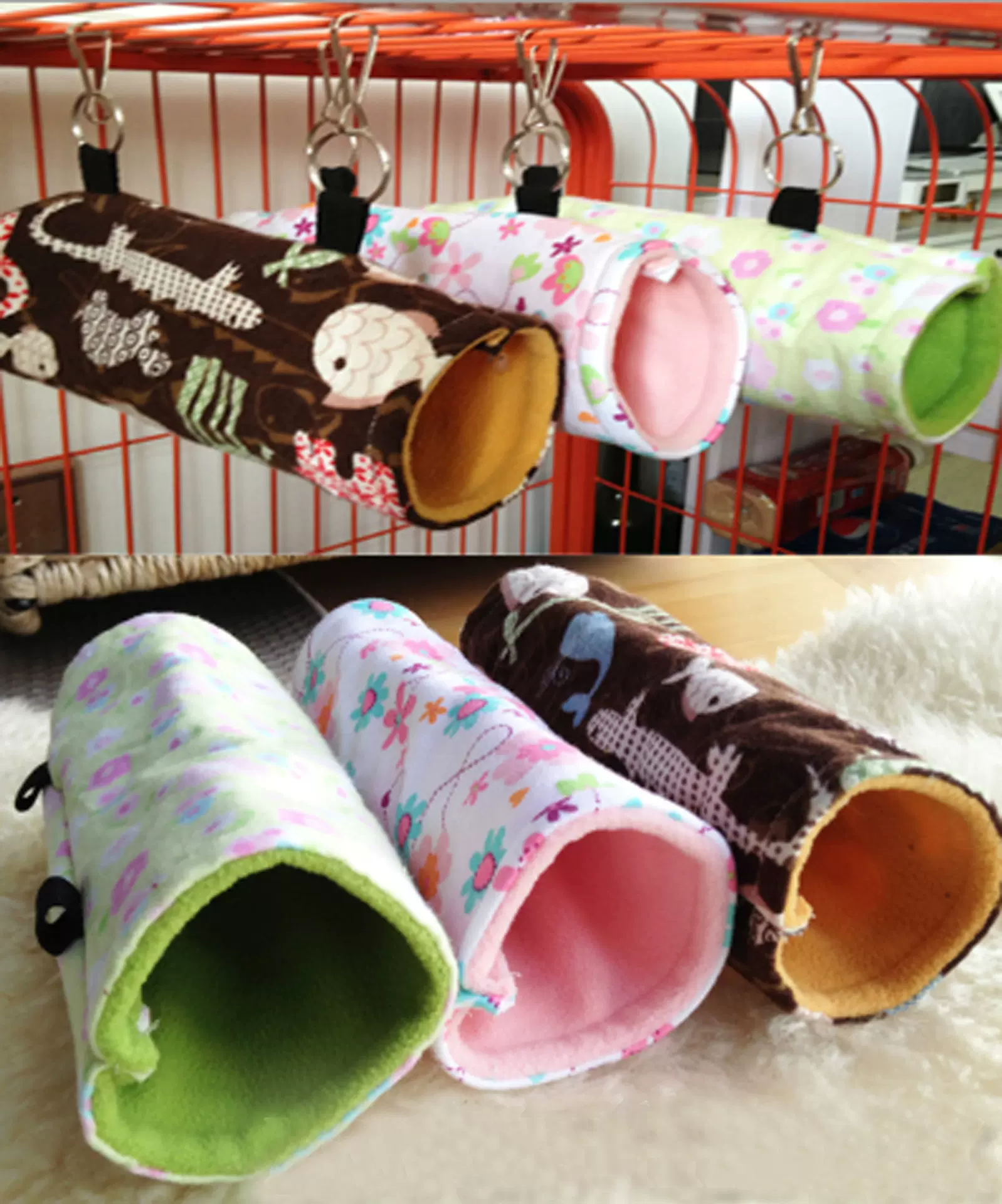 小宠 隧道玩具 松鼠 仓鼠 刺猬宠物玩具钻筒 吊床 窝可爱迷你