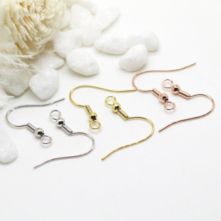 Earrings, copper accessory, platinum material, 14 carat