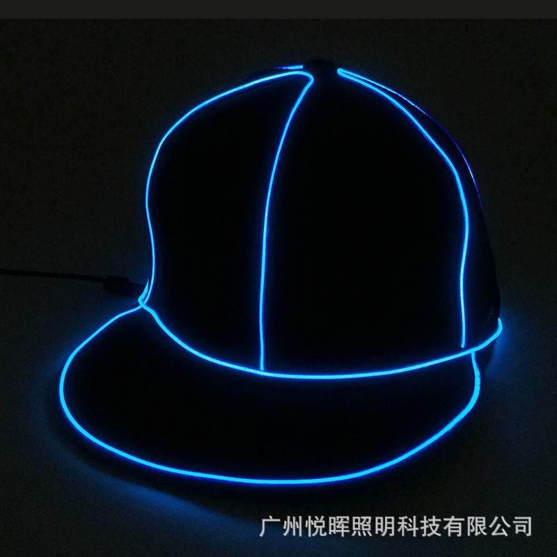 Fábrica nuevo borde plano el casquillo luminoso hombres y mujeres luminoso gorra de béisbol hiphop hip hop moda fluorescente hip hop sombrero