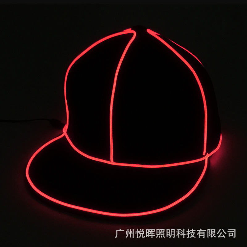 Fábrica nuevo borde plano el casquillo luminoso hombres y mujeres luminoso gorra de béisbol hiphop hip hop moda fluorescente hip hop sombrero