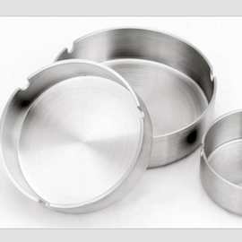 加厚不锈钢酒店餐厅烟碟网咖网吧广告圆形烟灰缸礼品LOGO