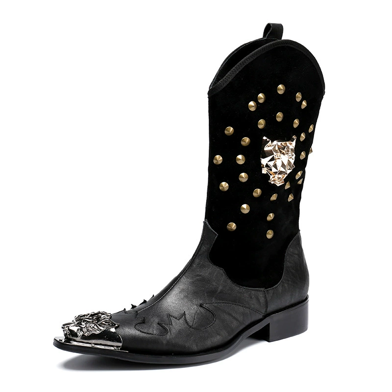 Ботинки с острым носком Британские мужские ботинки модные высокие кожаные ботинки Ботинки Martin военные ботинки натуральная кожа мужская обувь модный тренд