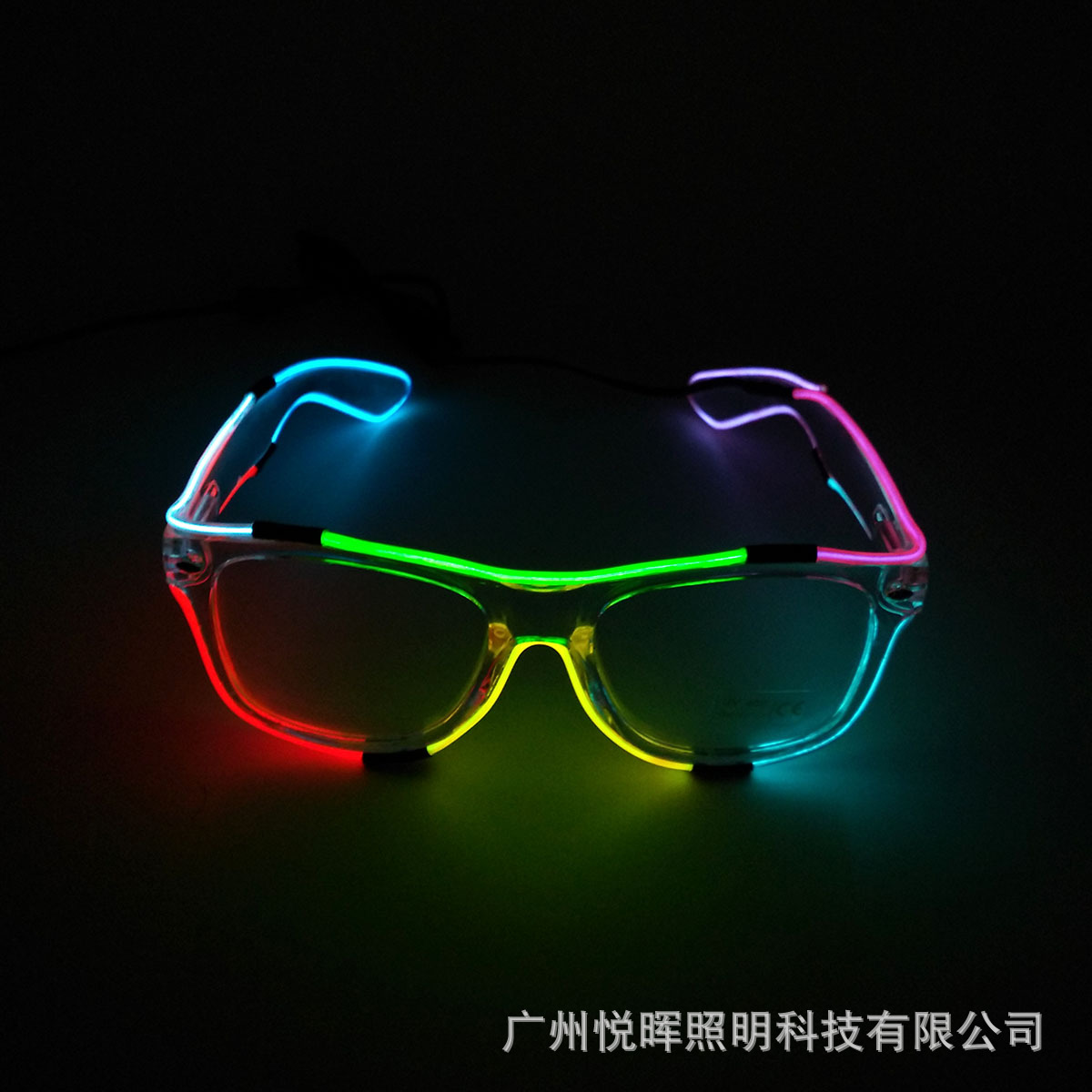 Multi-color el gafas luminosas vacaciones celebración cumpleaños boda fiesta danza noche alegría apoyos ventas directas de la fábrica