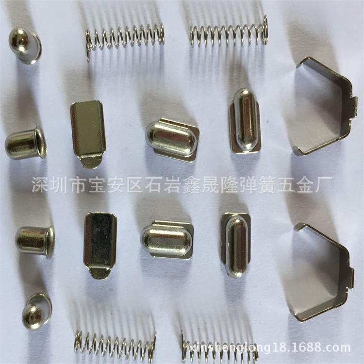 厂家直销车充弹片负极弹片点烟器弹片锌合金负极凸点分体式弹片