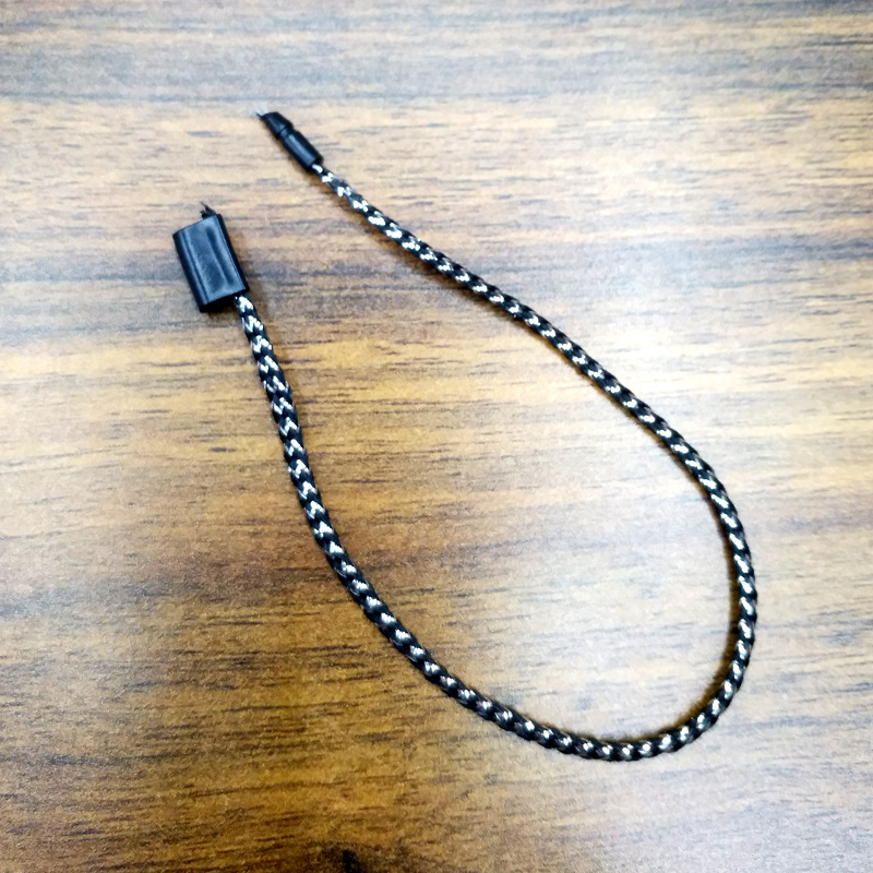 批发全银丝加粗线塑料吊粒 黑色银丝厂家直销优质服装辅料吊牌