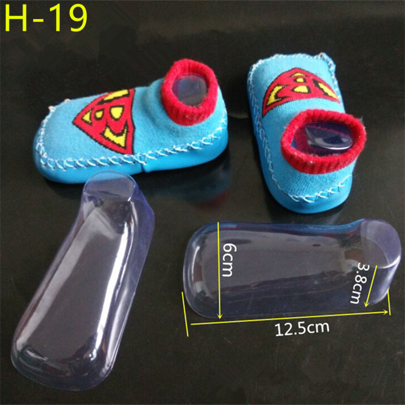 Leather sole socks baby shoes socks blister packaging cartoon socks plastic transparent shoe support children's shoes baby shoes foot mold shoe mold