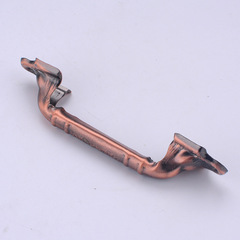 廠家直供6寸歐式仿古拉手鐵電鍍紅古銅拉手鞋櫃門把手抽屜櫥廠家