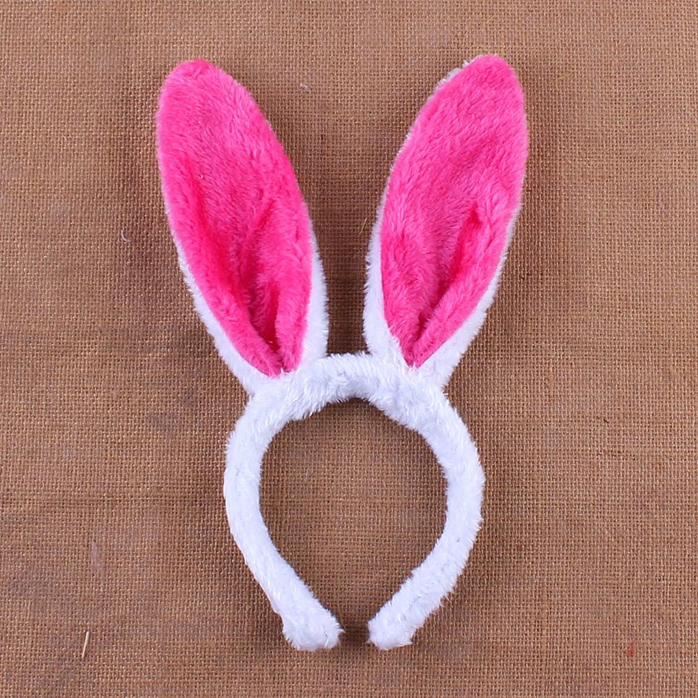 Rendimiento de dibujos animados animal tocado pequeño conejo blanco oído tocado diadema conejo oreja conejito chica