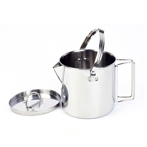Outdoor stainless steel kettle 1.2L mountaineering camping teapot portable hanging pot cooker coffee pot picnic pot wholesale