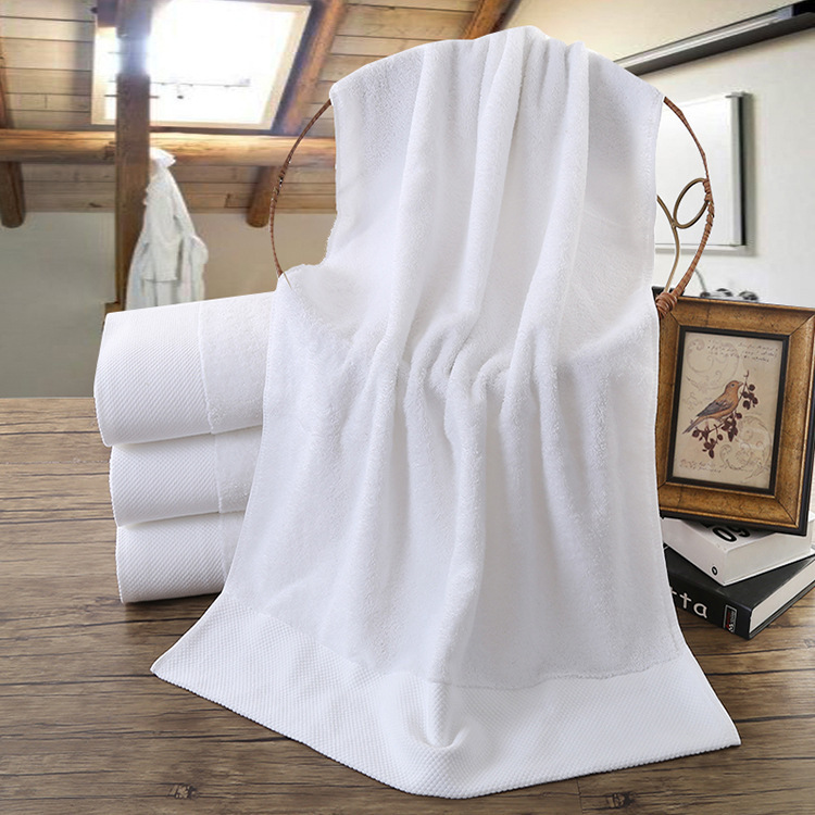 Five-star hotel bath towel cotton 16 spiral wool thickened increase cotton white bath towel wholesale embroidered logo Five-star hotel bath towel cotton 16 spiral wool thickened increase cotton white bath towel wholesale embroidered logo